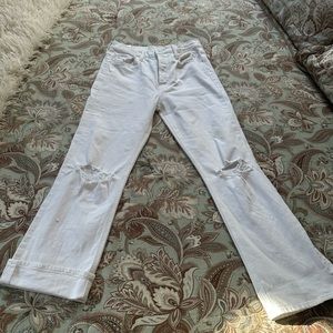 Mother jeans size 28 style the tripper. Destroyed white finish. EUC no stains.
